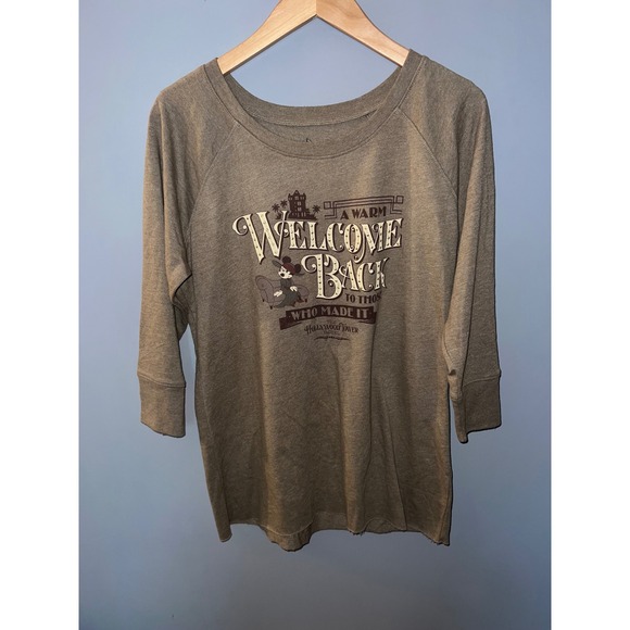 Disney Parks Tops - Disney Parks Hollywood Tower of Terror Minnie Mouse Studded Pullover Brown M